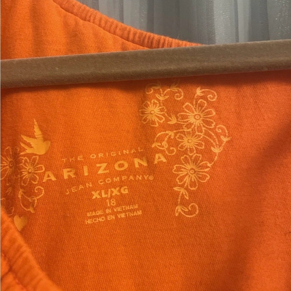 Orange One-Shoulder Ruffle Top - Picture 2 of 3